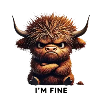 Nažehlovací obrázek - naštvaný býček (8,0 x 8,0 cm)