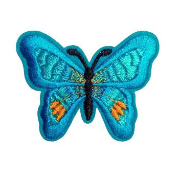 Nášivka nažehlovací motýl modrý