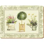 KORKOVÉ PODLOŽKY POD TALÍŘE NA STŮL VELKÉ Topiary Bylinková Zahrada SADA 4 ks