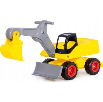 Dětské vozidlo POLESIE bagr odrážedlo kolový mega s pohyblivým ramenem 1+