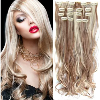 Módní doplněk Clip in sada STANDARD vlnitá - odstín P12/613