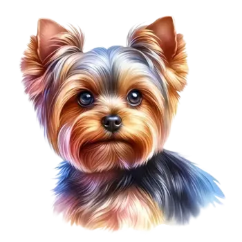 Samolepící dekorace Vinylová samolepka - Yorkshire Terrier I (8,0 x 8,0 cm)