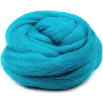 Ovčí rouno Vlna na plstění / ovčí rouno česané, 730340/16, 20g, tmavě tyrkysová