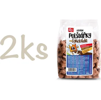 REJ Food S. R. O. Polštářky cereální s čokoládovou příchutí 500g Balení: 2 ks