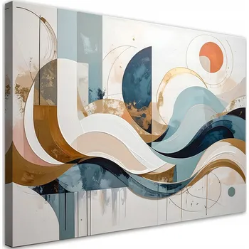 Obraz Obraz do obýváku ložnice kanceláře, Abstrakce Barevné Tvary 90x60