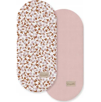 Prostěradlo ALBERO MIO Prostěradlo do korbičky kočárku 2-balení CP1 Retro květiny