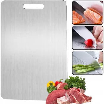 Kuchyňské prkénko PRKÉNKA NA KRÁJENÍ 34X23CM OBOUSTRANNÉ TITANOVÉ PRKÉNKO NA MASO