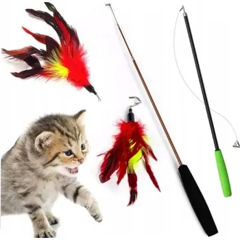 Hračka pro kočku RYBÁŘSKÝ PRUT PRO KOČKY INTERAKTIVNÍ HRAČKA 95 CM