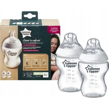 Kojenecká láhev Tommee Tippee Kojenecká láhev anti-colic s dudlíkem 2x 2 60 Ml