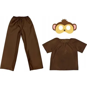 Karnevalový kostým KOSTÝM OPICE OPIČKA KALHOTY MASKA 134-140 3 díly