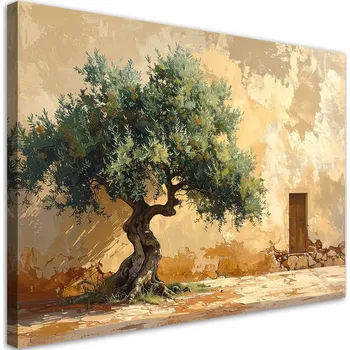Obraz Obraz do obýváku, ložnice, kanceláře, Olivovník na béžovém pozadí zdi 60x40