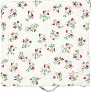 Podsedák GREEN GATE Prošívaný podsedák Berry White 50 × 50 cm