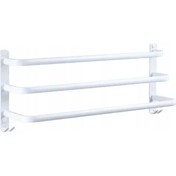 Věšák Nástěnný věšák na ručníky do koupelny 30 cm Bílý