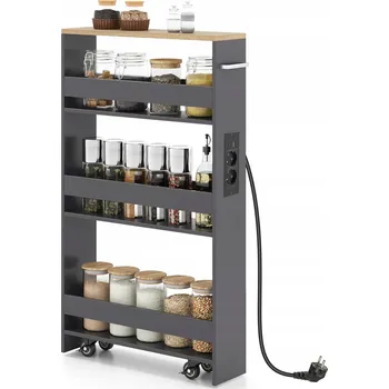 Kuchyňská skříňka Kuchyňská skříňka Costway šedá 47,5 x 13 x 80,5 cm, barva čela: šedá