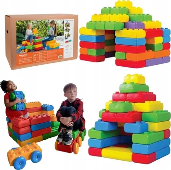 ostatní stavebnice Stavebnice Marioinex cihly plastové 30 dílů s kolečky