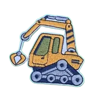 Nažehlovací nášivka - stavební jeřáb velký (7,0 x 6,6 cm)