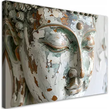 Obraz Obraz do obýváku, ložnice, kanceláře, Hlava Buddhy Zen Spa ve vintage stylu 90x60