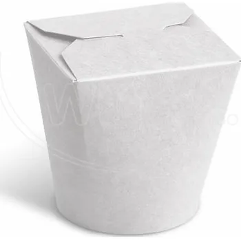 Jednorázové nádobí Food box Asia (PAP FSC Mix/PE) nepromastitelný bílý 750ml/26oz [50 ks]