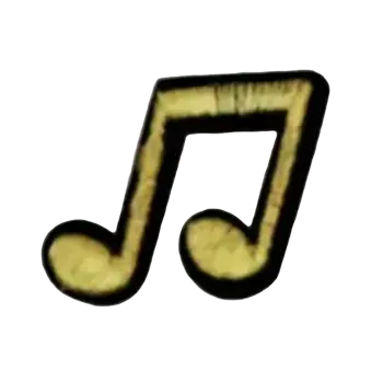 Nažehlovací nášivka - noty (4,0 x 5,0 cm)