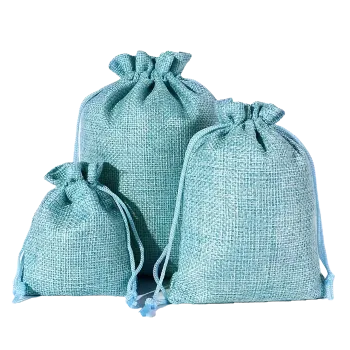 Dárková taška Pytlík z juty tyrkysový (dva rozměry), Rozměr: 12,0 x 17,5 cm