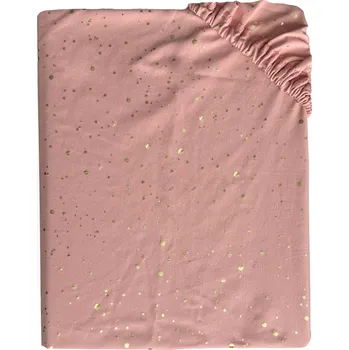 Prostěradlo Prostěradlo Luisine starorůžové se zlatým potiskem 60 x 120 cm