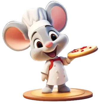 Samolepící dekorace Nástěnná samolepka myška s pizzou