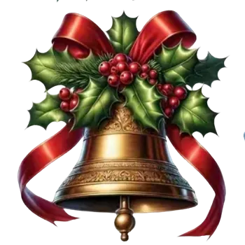 Vánoční dekorace Nažehlovací obrázek - vánoční zvonek II (21,0 x 23,0 cm)
