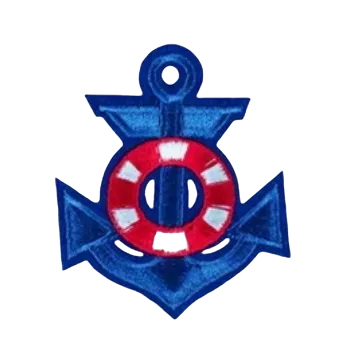 Nášivka Nažehlovací nášivka - kotva modrá (5,0 x 6,0 cm)