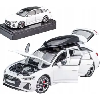 autíčko Bílá 1/32 Audi RS6 Avant Kovový Model Autíčko Odlitek Auta Hračky