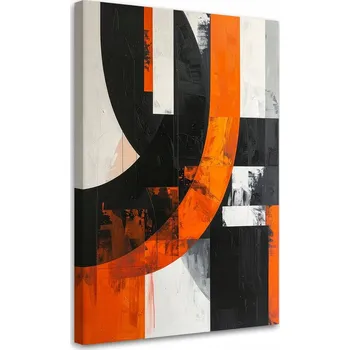 Obraz Obraz do obýváku, pokoje, kanceláře, Abstrakce tvary černo 30x45