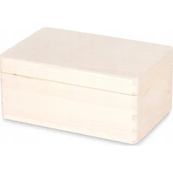 Úložný box Dřevěná dekorativní bedýnka 30x20x13,5 cm bez úchytů s víkem z překližky