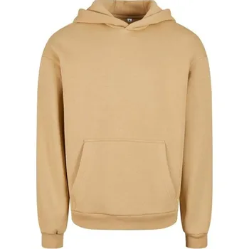 Pánská mikina Build Your Brand Hebká pánská mikina přes hlavu Fluffy - Béžová | 3XL