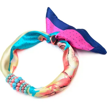 Šátek Magotex Šátek s bižuterií Letuška - barevný se vzorem