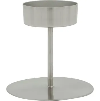 Svícen House Doctor Kovový svícen Anit Silver 10 cm