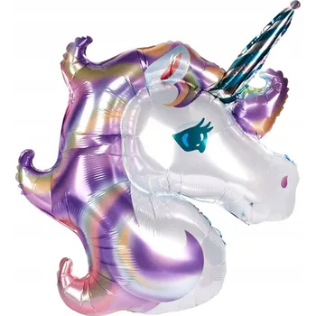 Balónek VELKÝ FÓLIOVÝ BALÓN K NAROZENINÁM JEDNOROŽEC 117 cm