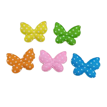 Nášivka Polstrovaná nášivka - motýlek (3,0 x 2,5 cm), Barva: Oranžová