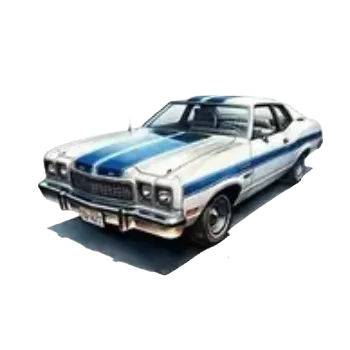 Nášivka Nažehlovací obrázek - americké auto bílé (10,0 x 6,3 cm)