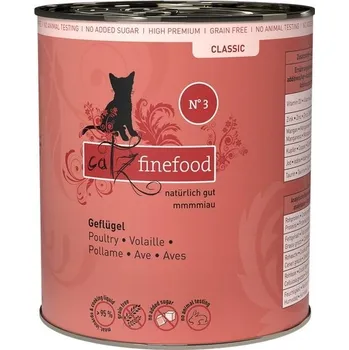 Krmivo pro kočku Vlhké krmivo pro kočky Catz Finefood bez obilovin kuře konzerva 800 g