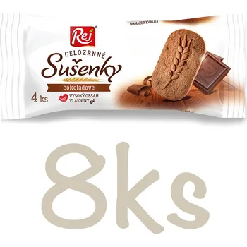 REJ Food S. R. O. Sušenky celozrnné čokoládové 34 g Balení: 8 ks
