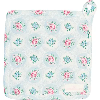 GREEN GATE Podložka pod hrnec Elle Pale Blue – set 2ks