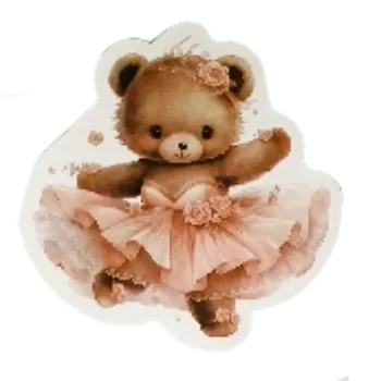 samolepka Samolepky - tančící medvídci IV (sada 5 ks)