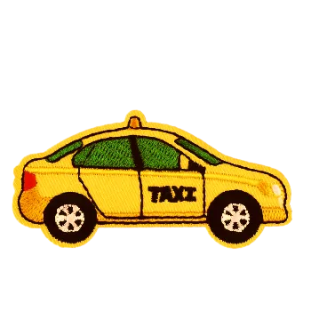 Nažehlovací nášivka žluté TAXI