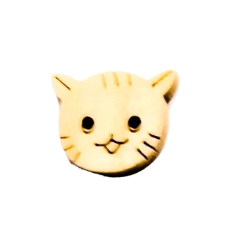 Knoflík Knoflík dřevěný hlava kočičky