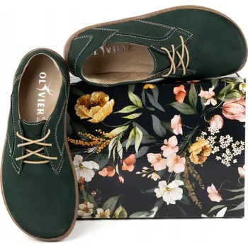 Dámské tenisky BAREFOOT Dámské minimalistické kožené boty 1082 zelené 42