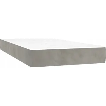 Matrace Taštičková matrace 80x200x20 cm, bílý/světle šedý, samet, středně tvrdý