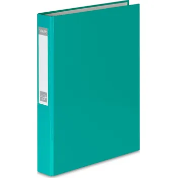 Kroužkový pořadač A4 20 mm, 4 kroužky, tyrkysový, tenký, prezentační