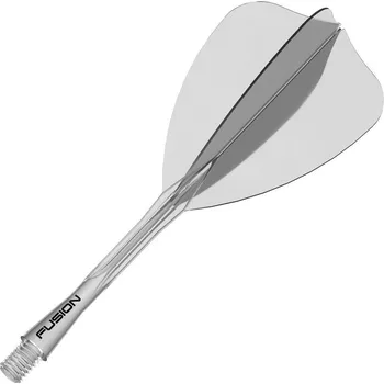 Winmau Fusion Arrow průhledné integrované letky a dlouhé násadky