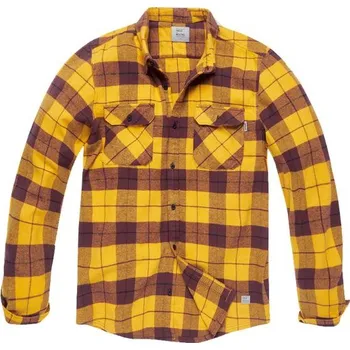 Pánská košile Flanelová košile Vintage Industries Sem Yellow Check M