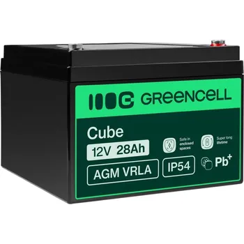 Trakční baterie Green Cell AGM VRLA Baterie 12V 28Ah