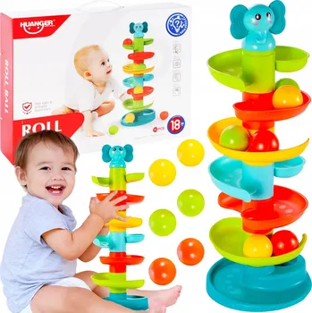 Hračka pro nejmenší Věž s míčky MalPlay Slůně (Sloník - Slůně)